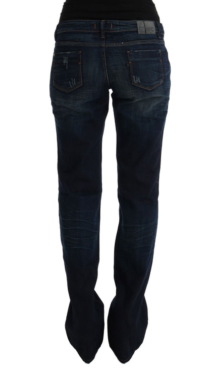Jeans in denim blu di cotone a vestibilità regolare Costume National