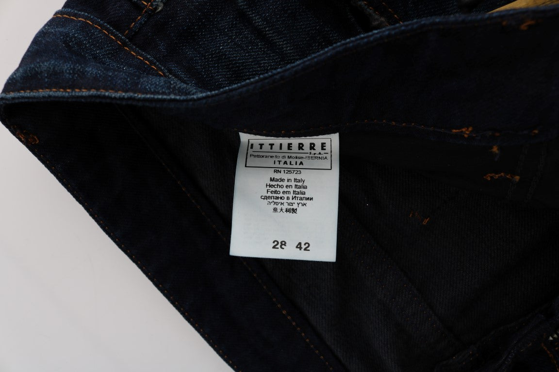 Jeans in denim blu di cotone a vestibilità regolare Costume National