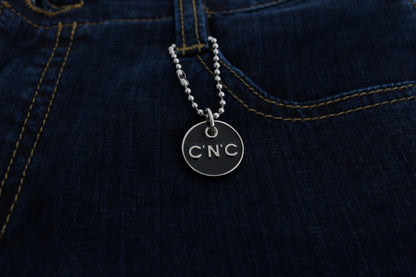 Jeans a zampa d'elefante in cotone blu di Costume National