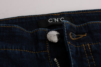Jeans a zampa d'elefante in cotone blu di Costume National
