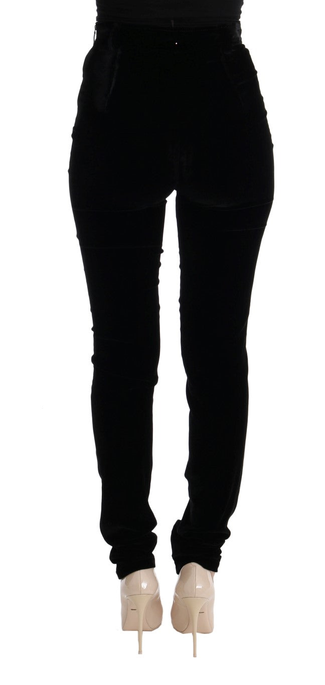 Pantaloni slim fit Ermanno Scervino in velluto nero