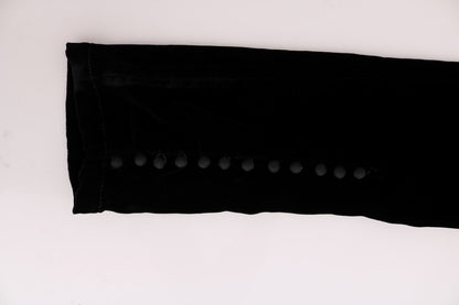 Pantaloni slim fit Ermanno Scervino in velluto nero