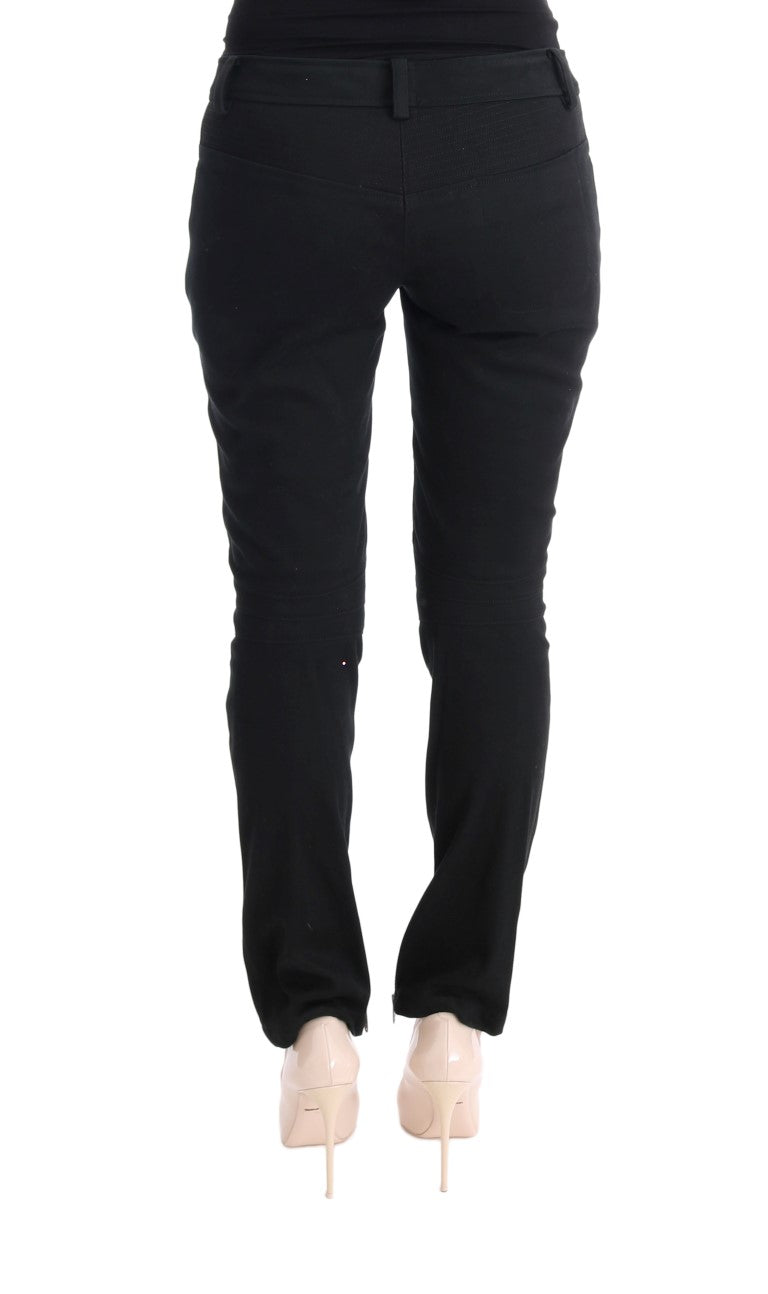 Pantaloni casual slim fit Ermanno Scervino in cotone nero
