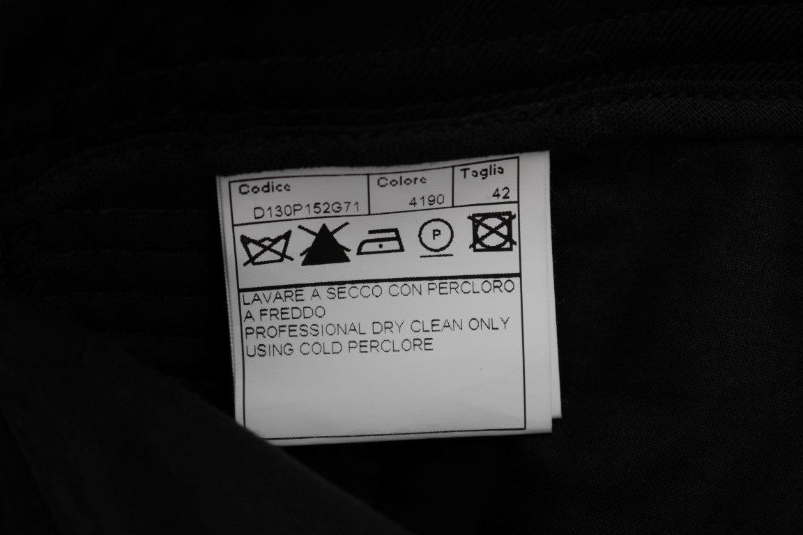 Pantaloni casual slim fit Ermanno Scervino in cotone nero