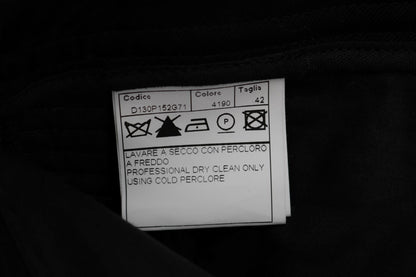 Pantaloni casual slim fit Ermanno Scervino in cotone nero