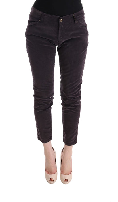 Pantaloni casual cropped Ermanno Scervino in cotone marrone
