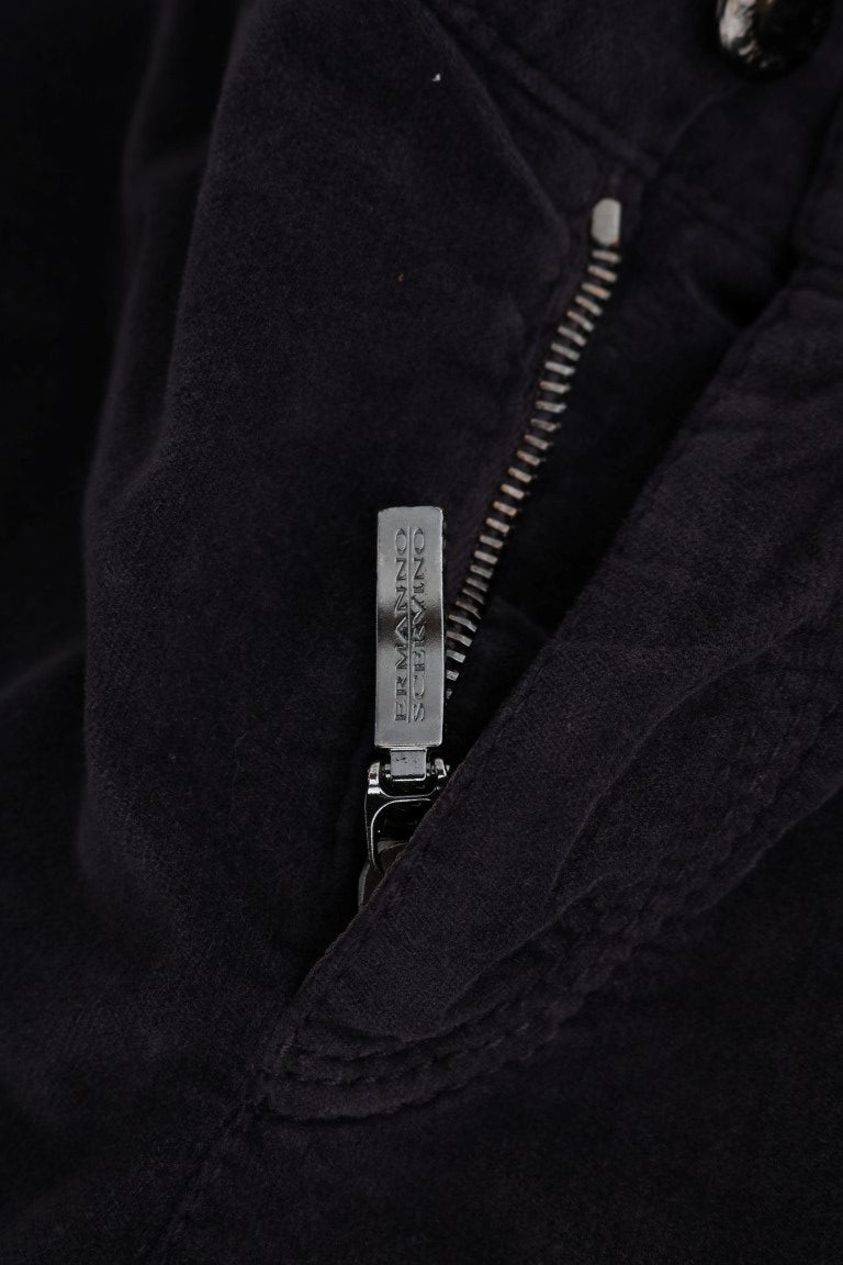 Pantaloni casual cropped Ermanno Scervino in cotone marrone