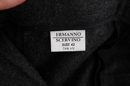 Pantaloni casual skinny in lana vergine grigia Ermanno Scervino