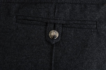 Pantaloni casual skinny in lana vergine grigia Ermanno Scervino