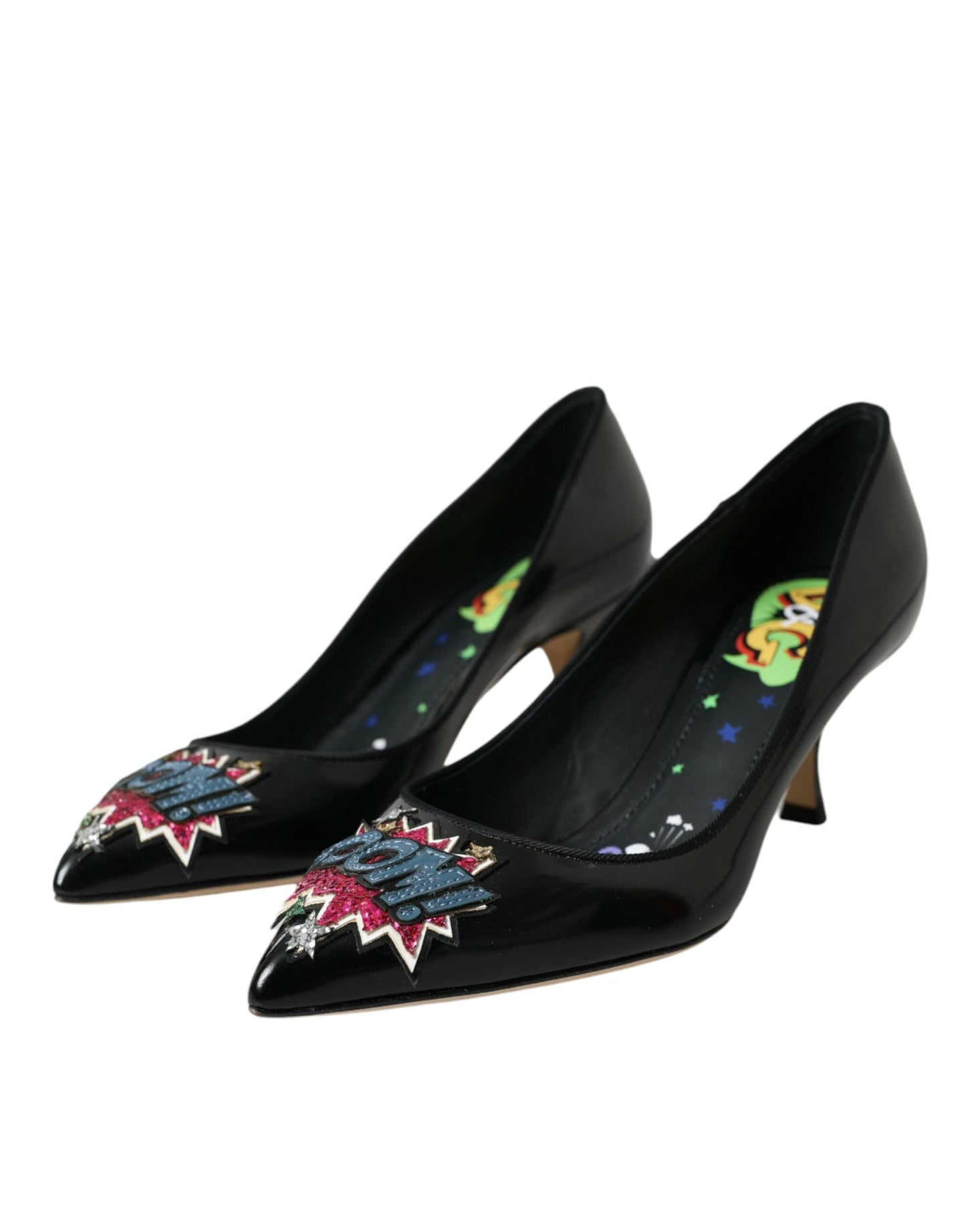 Scarpe con tacco a spillo Dolce &amp; Gabbana in pelle nera BOOM