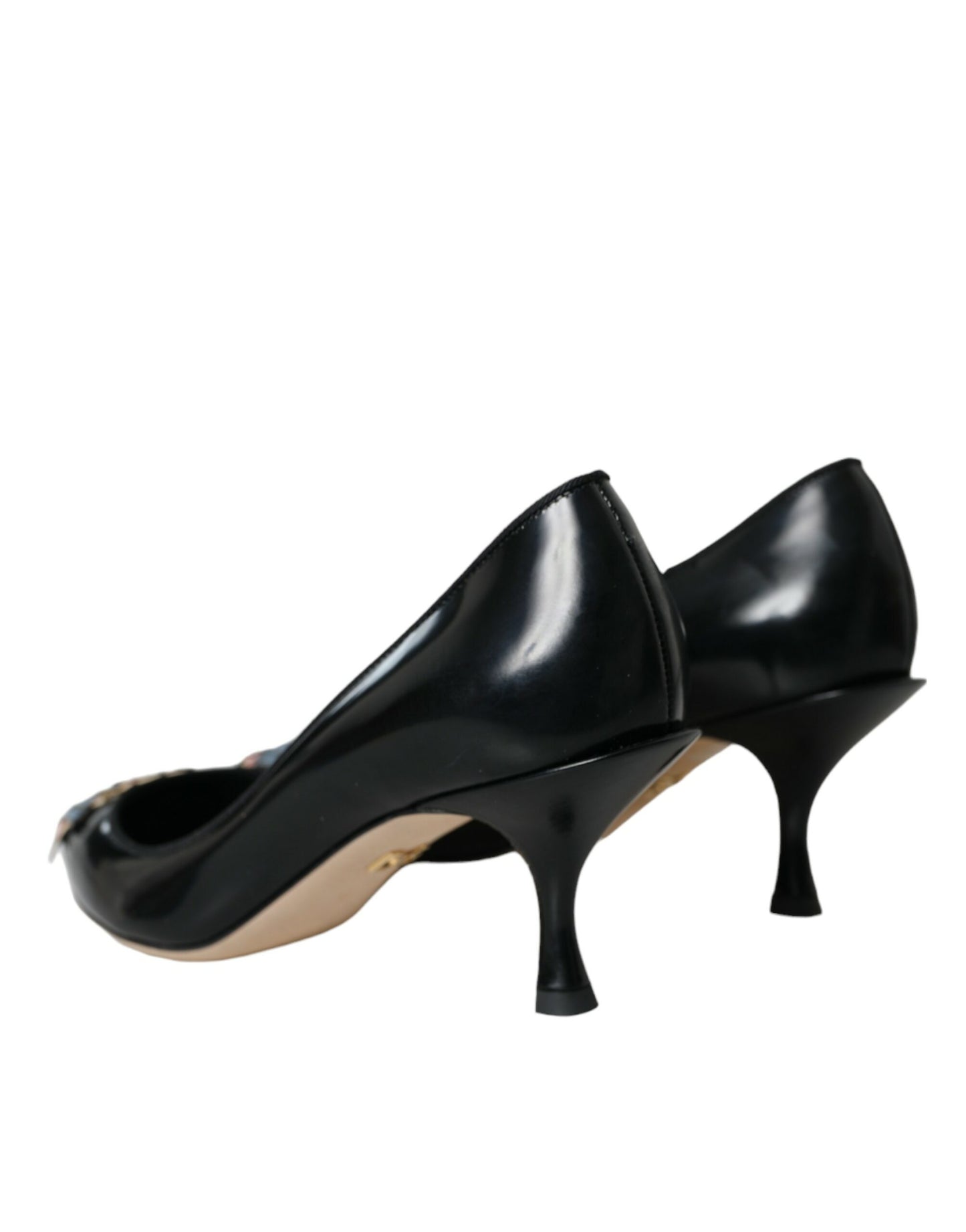 Scarpe con tacco a spillo Dolce &amp; Gabbana in pelle nera BOOM