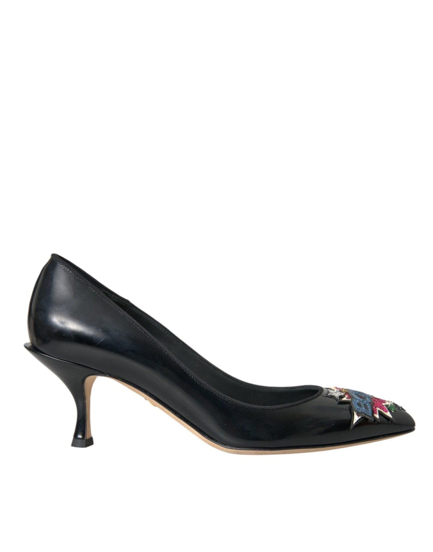 Scarpe con tacco a spillo Dolce &amp; Gabbana in pelle nera BOOM
