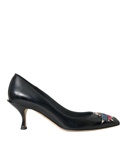 Scarpe con tacco a spillo Dolce &amp; Gabbana in pelle nera BOOM