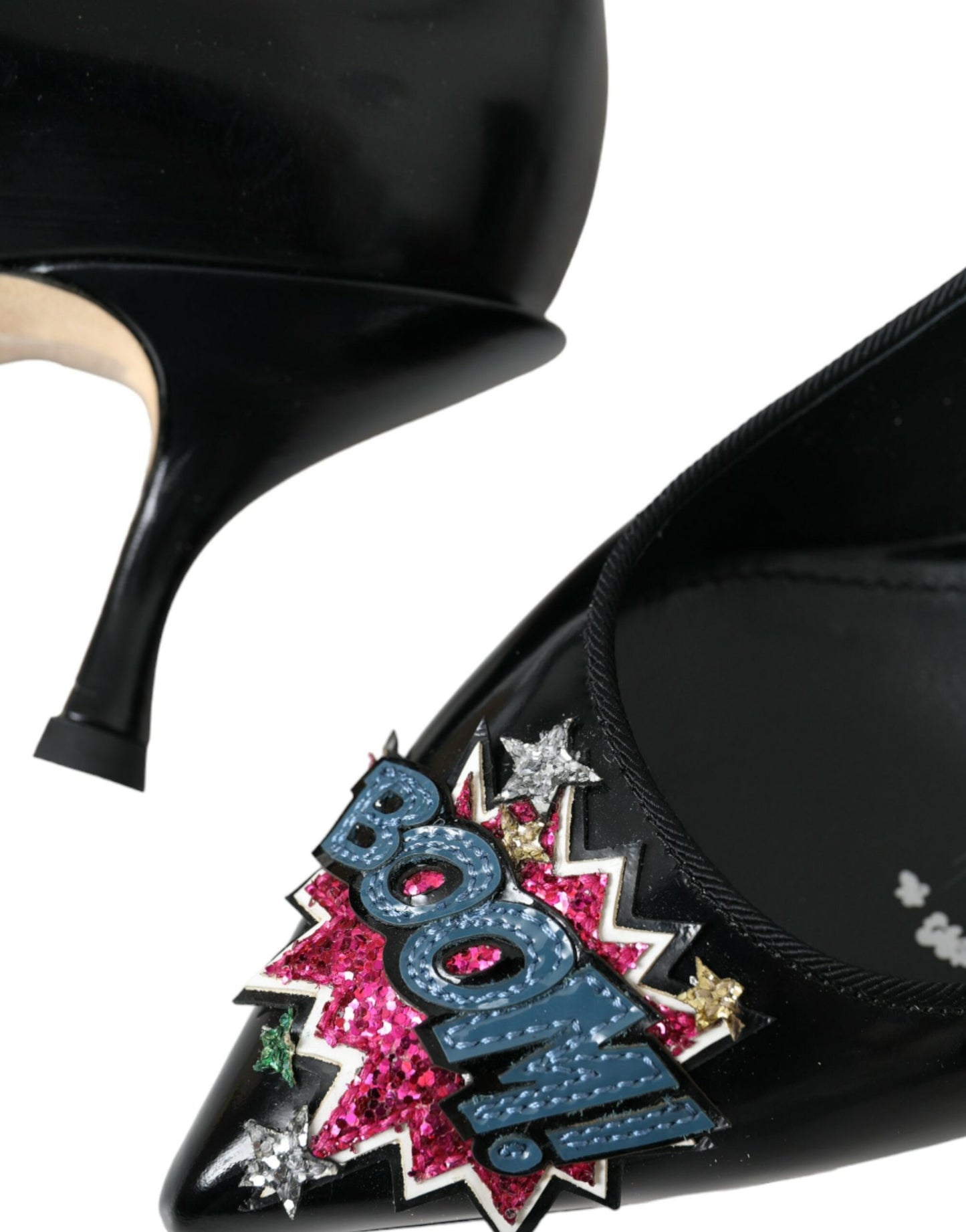 Scarpe con tacco a spillo Dolce &amp; Gabbana in pelle nera BOOM