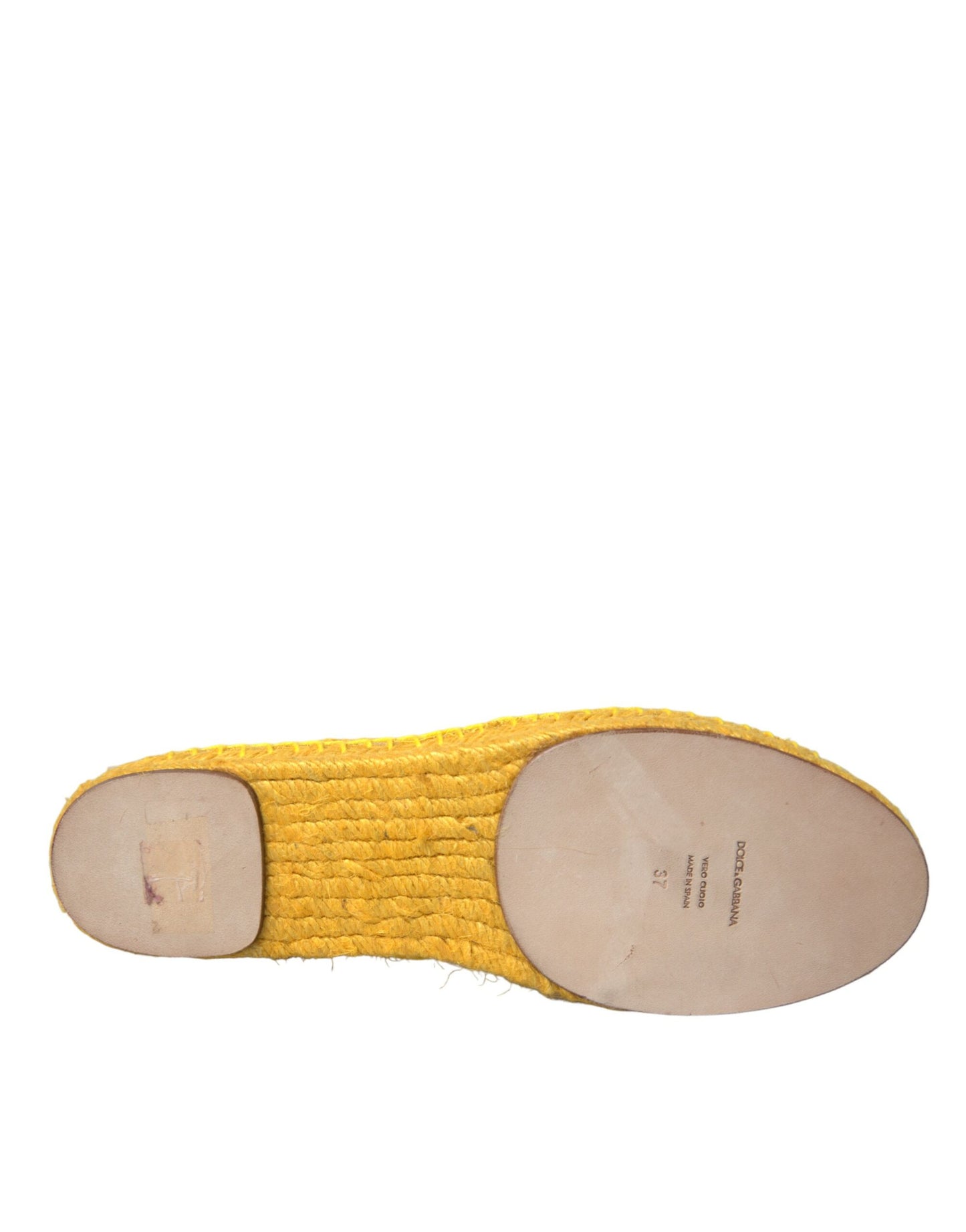 Mocassini espadrillas in pizzo Taormina giallo Dolce &amp; Gabbana