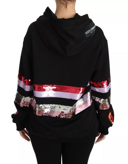 Dolce &amp; Gabbana DG Maglione con cappuccio e paillettes