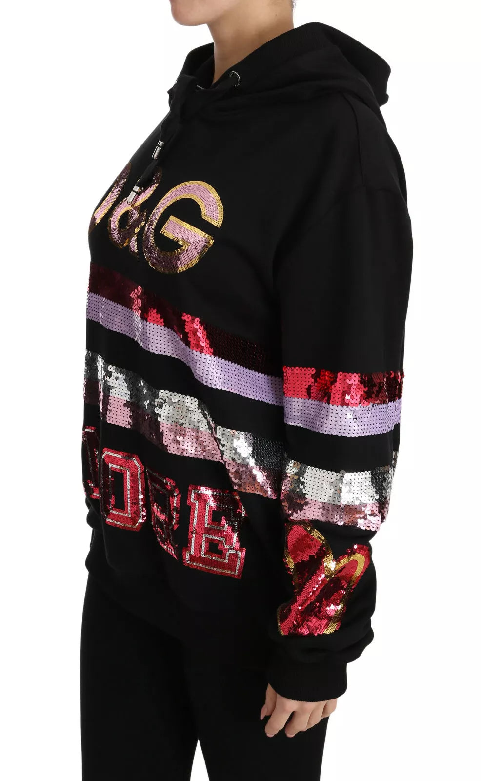 Dolce &amp; Gabbana DG Maglione con cappuccio e paillettes