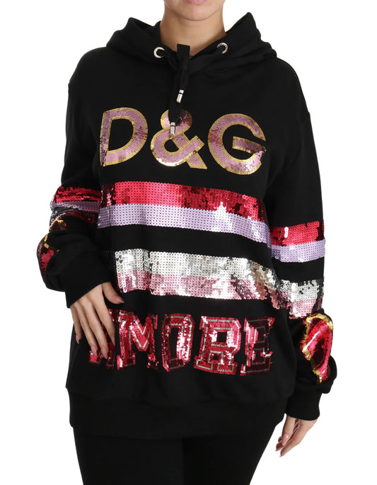 Dolce &amp; Gabbana DG Maglione con cappuccio e paillettes