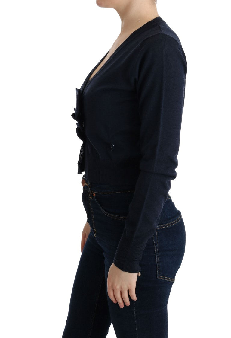MARGHI LO' Maglia Blusa in Lana Blu