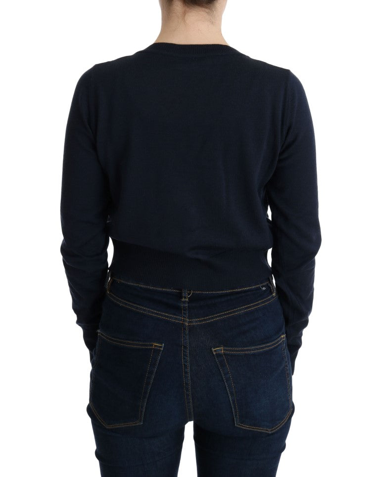 MARGHI LO' Maglia Blusa in Lana Blu