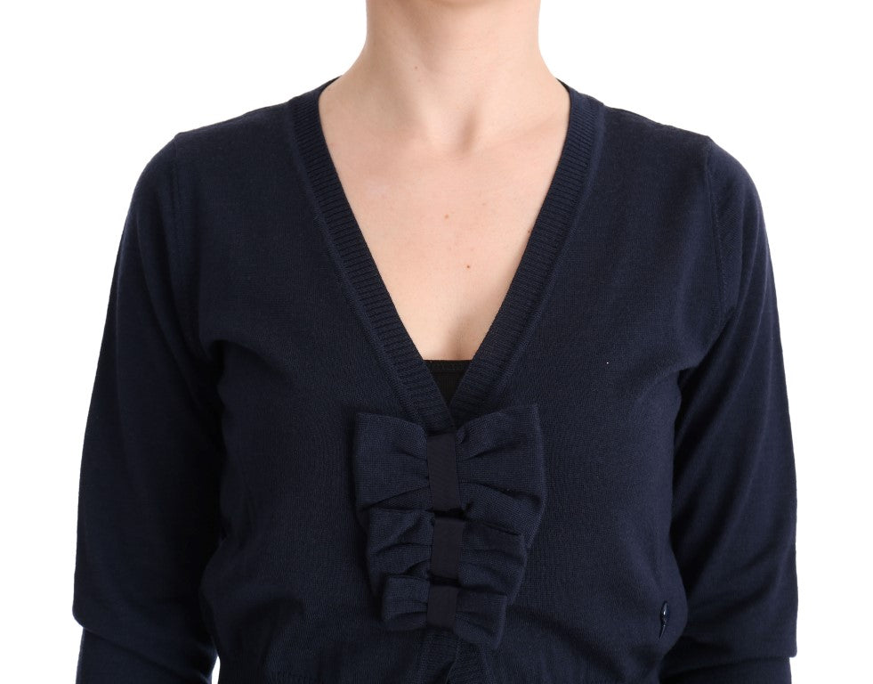 MARGHI LO' Maglia Blusa in Lana Blu