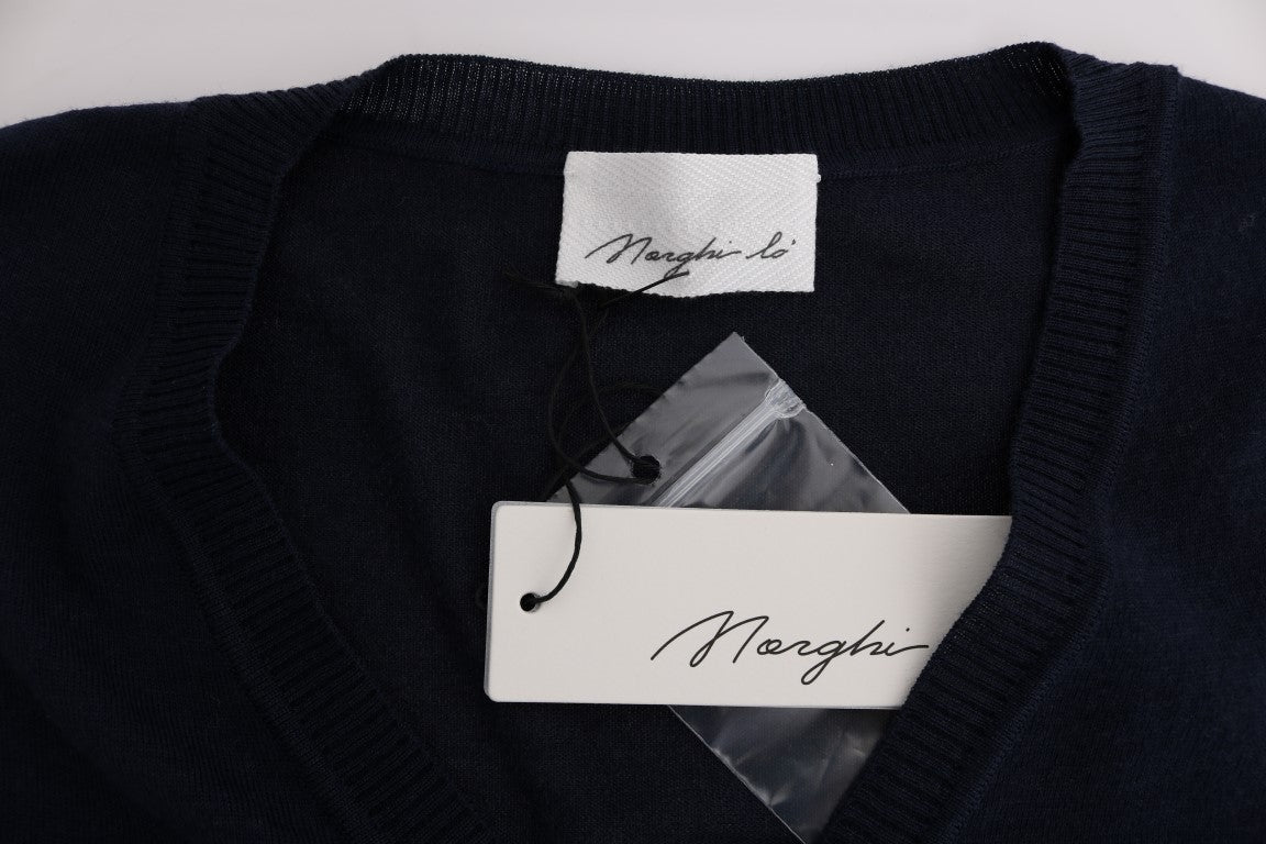 MARGHI LO' Maglia Blusa in Lana Blu