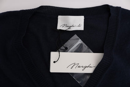 MARGHI LO' Maglia Blusa in Lana Blu