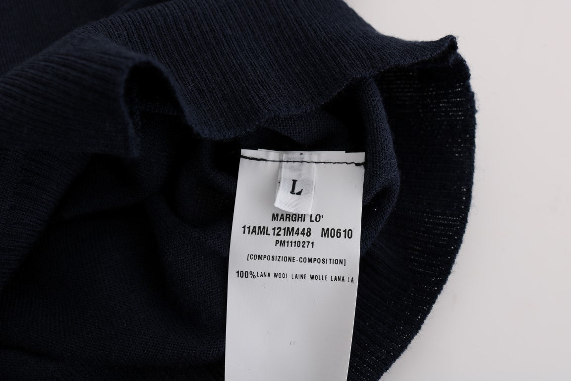 MARGHI LO' Maglia Blusa in Lana Blu
