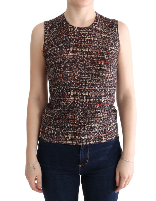 Dolce & Gabbana Maglietta in lana con stampa multicolore