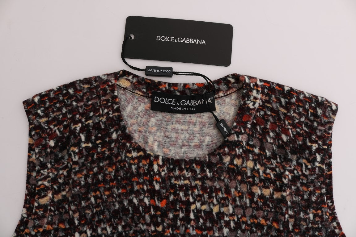 Dolce & Gabbana Maglietta in lana con stampa multicolore