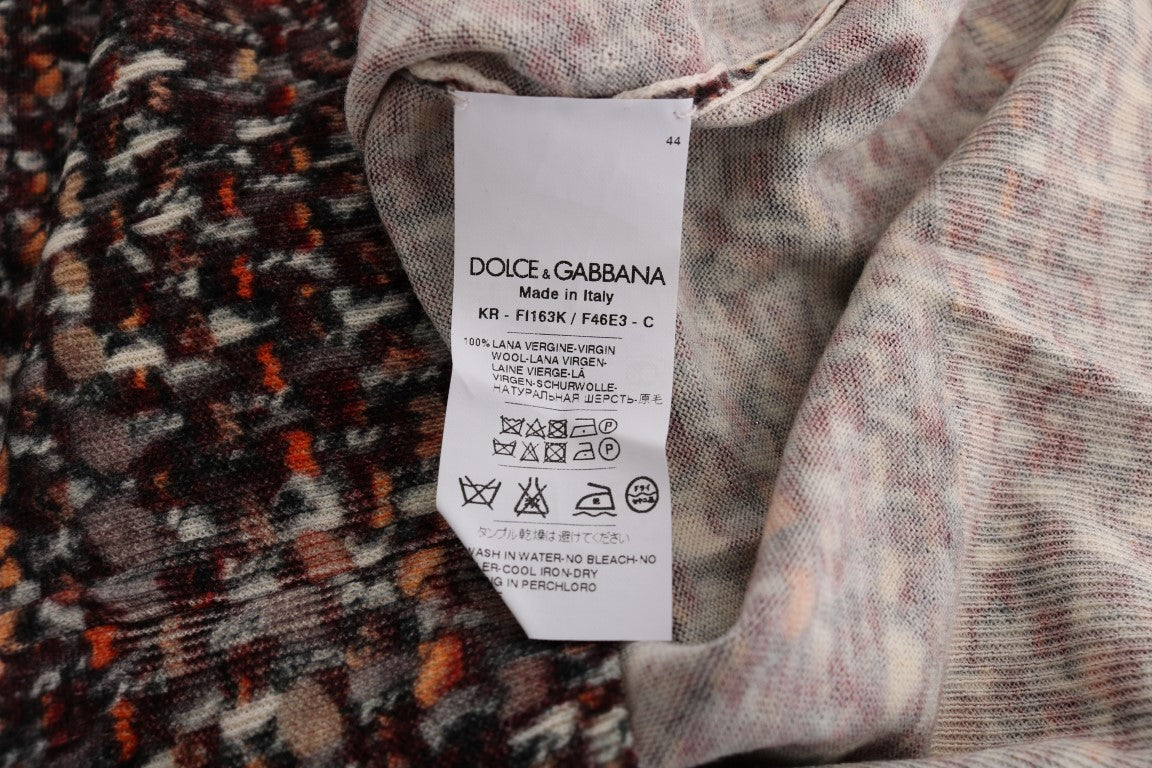 Dolce & Gabbana Maglietta in lana con stampa multicolore