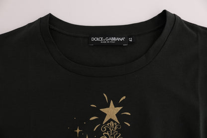 T-shirt Dolce &amp; Gabbana in cotone verde 2017 con motivo
