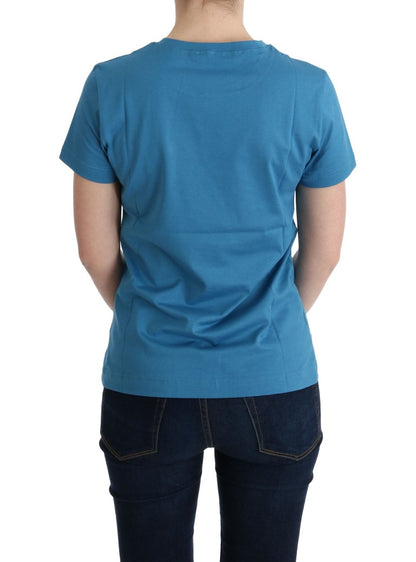T-shirt con motivo Dolce &amp; Gabbana in cotone blu 2017