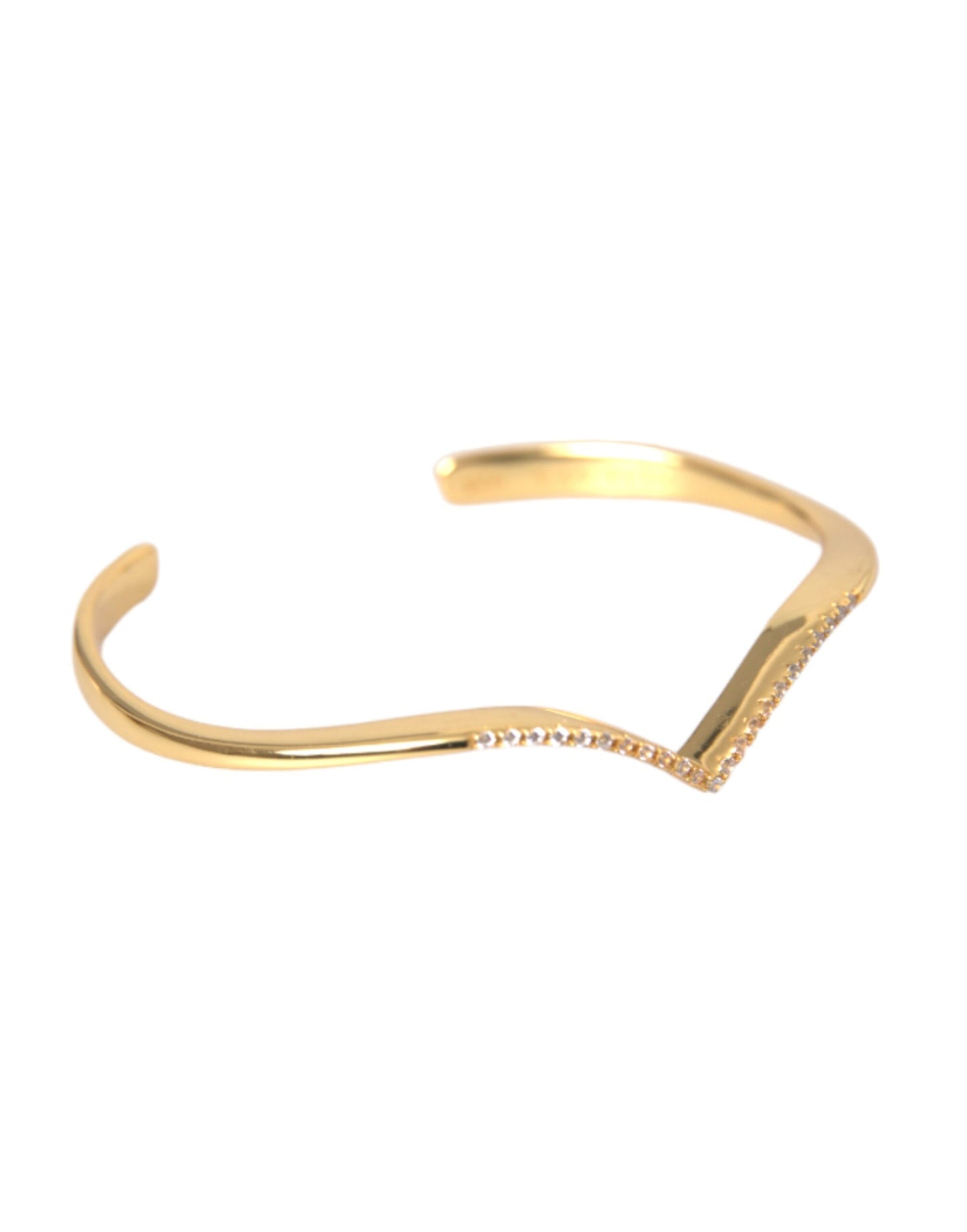 Bracciale Nialaya Arched Wing Cuff Skyfall in oro e zirconi cubici 925