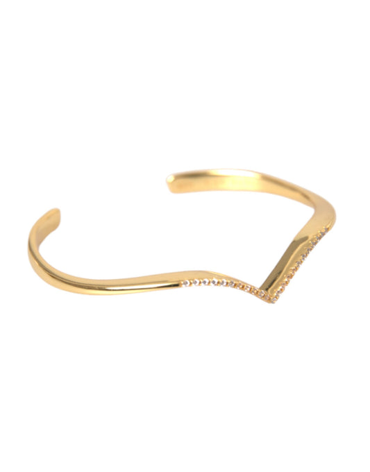 Bracciale Nialaya Arched Wing Cuff Skyfall in oro e zirconi cubici 925