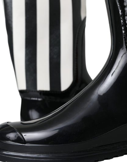 Dolce &amp; Gabbana Stivali alti al ginocchio in gomma nera