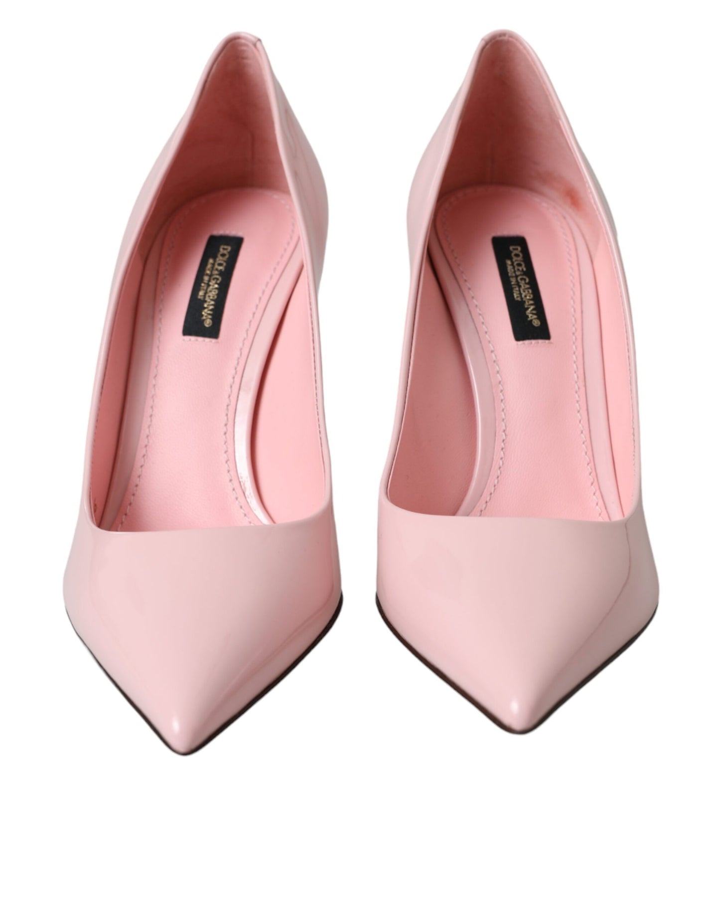 Scarpe con tacco Dolce &amp; Gabbana in vernice rosa chiaro