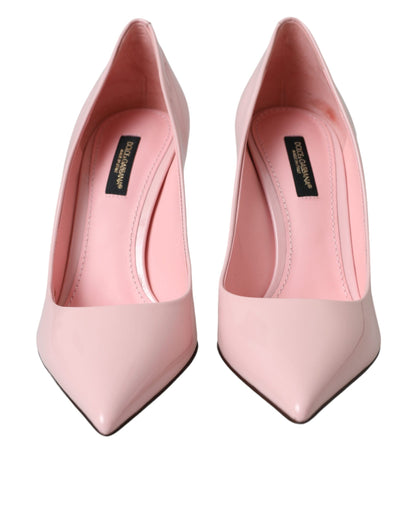 Scarpe con tacco Dolce &amp; Gabbana in vernice rosa chiaro