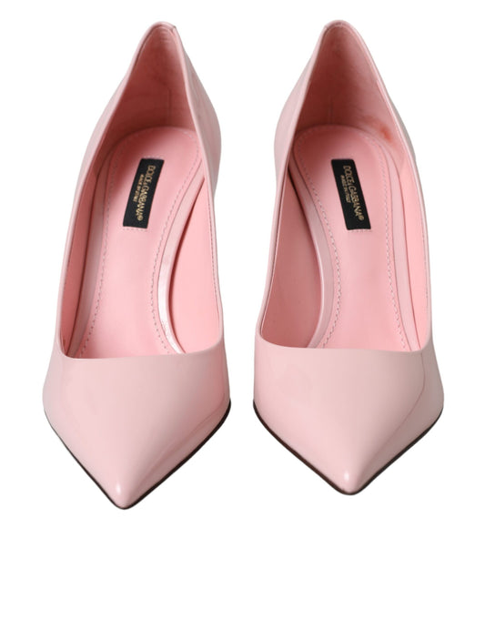 Scarpe con tacco Dolce &amp; Gabbana in vernice rosa chiaro