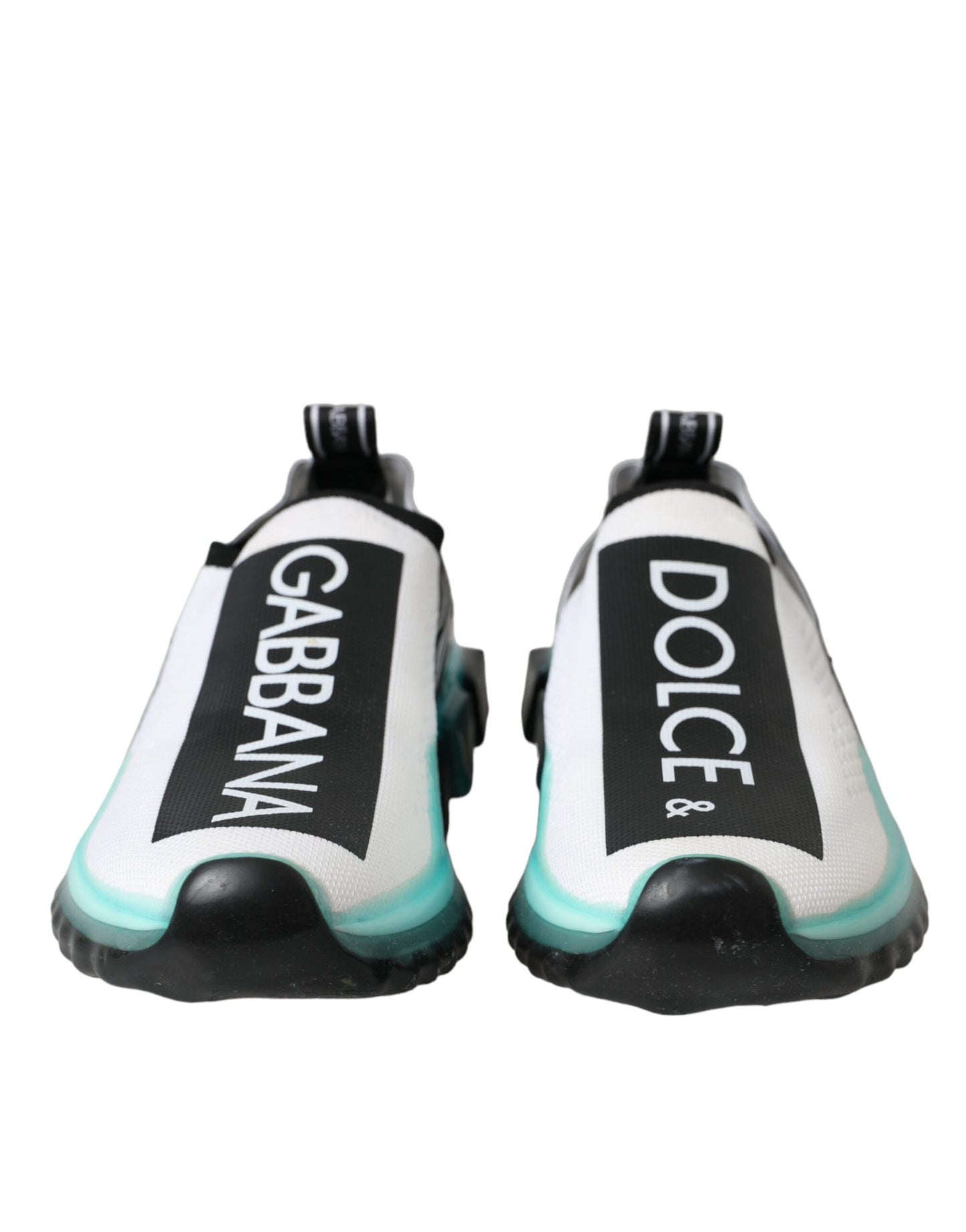Dolce &amp; Gabbana Scarpe da ginnastica Sorrento nere, bianche e blu slip-on