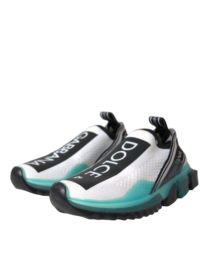 Dolce &amp; Gabbana Scarpe da ginnastica Sorrento nere, bianche e blu slip-on