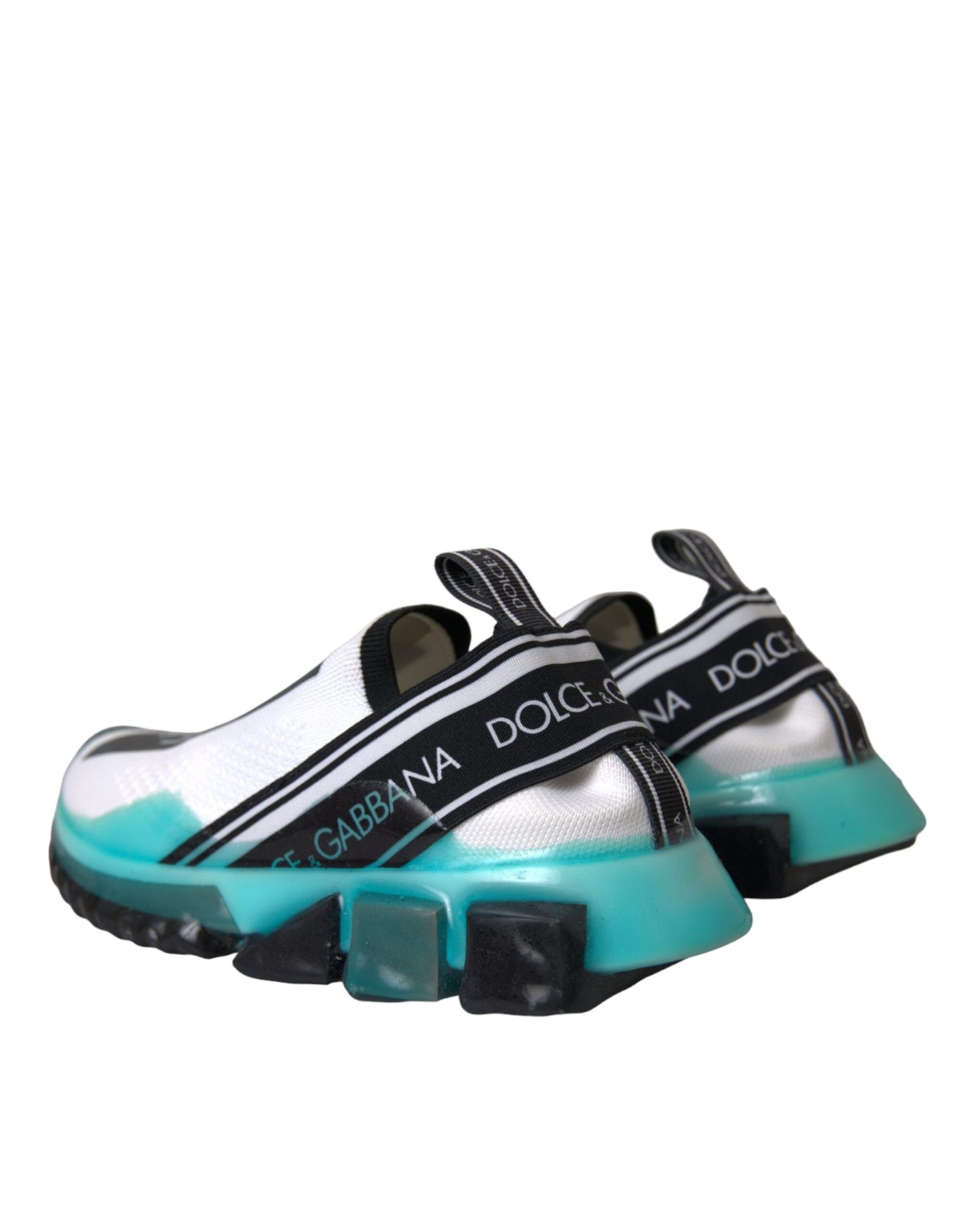 Dolce &amp; Gabbana Scarpe da ginnastica Sorrento nere, bianche e blu slip-on