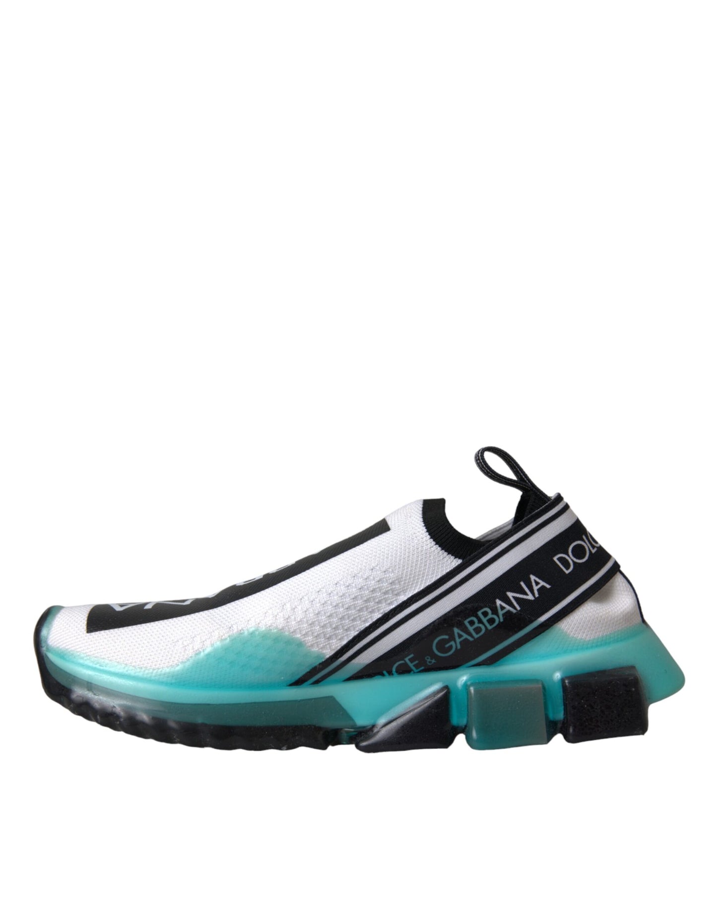 Dolce &amp; Gabbana Scarpe da ginnastica Sorrento nere, bianche e blu slip-on