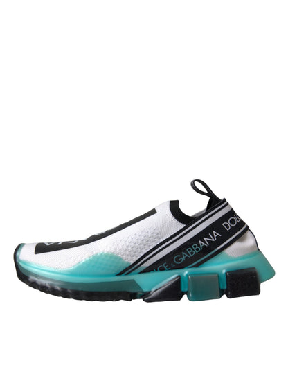 Dolce &amp; Gabbana Scarpe da ginnastica Sorrento nere, bianche e blu slip-on