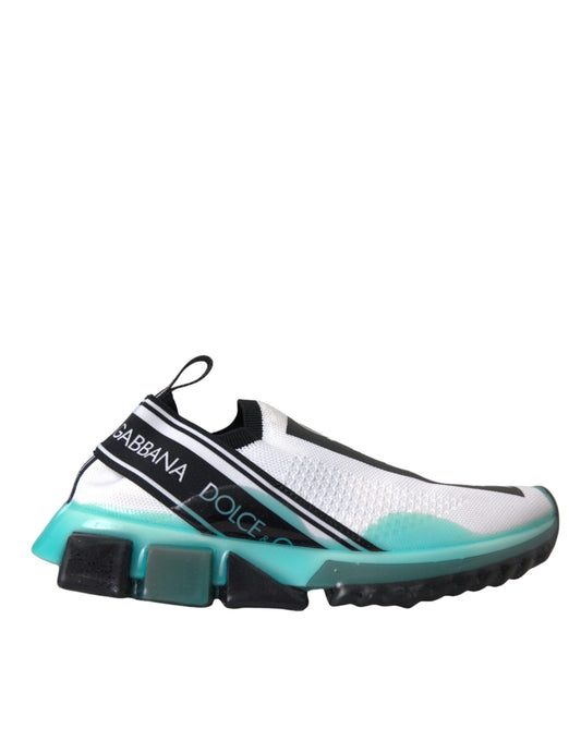 Dolce &amp; Gabbana Scarpe da ginnastica Sorrento nere, bianche e blu slip-on