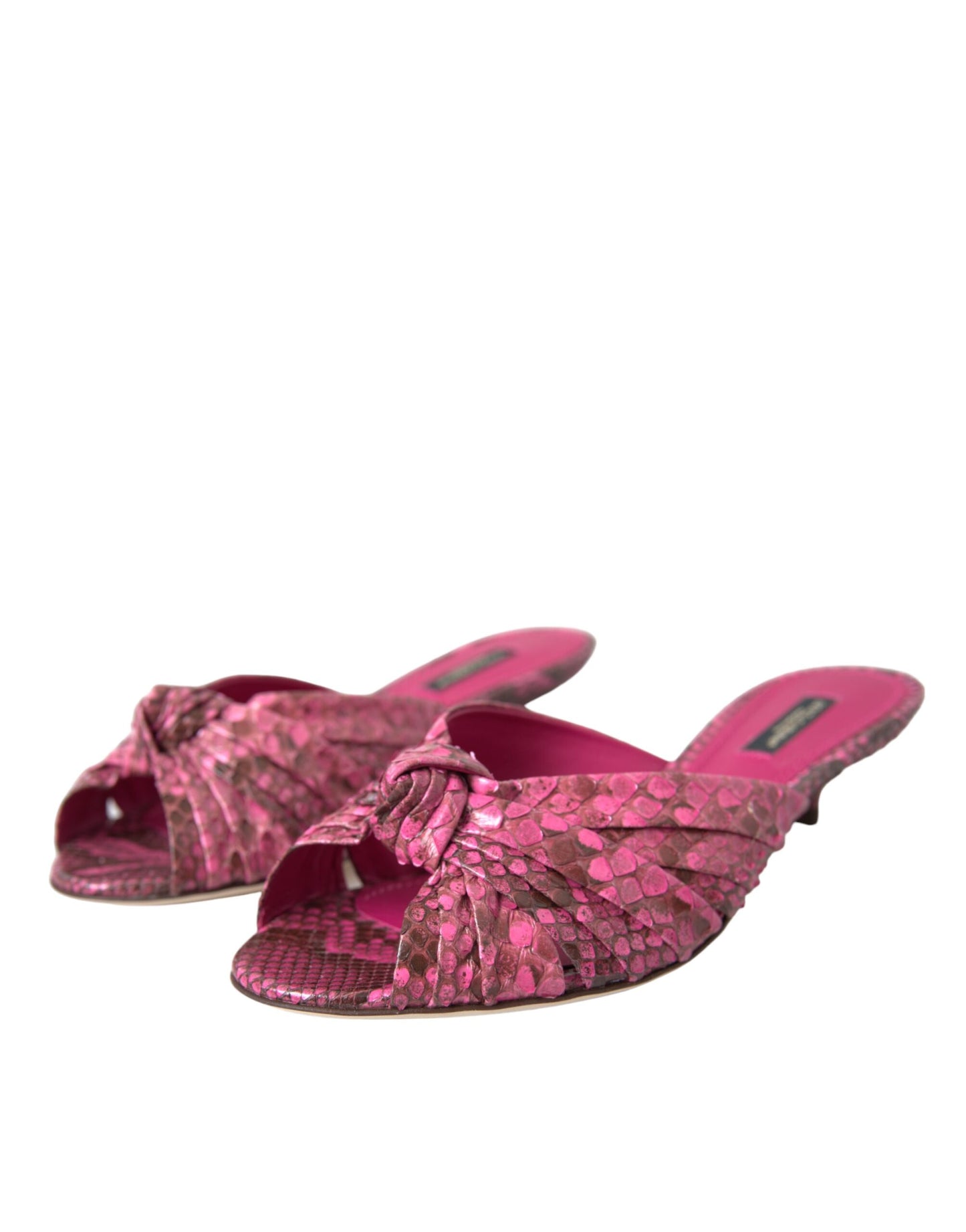 Scarpe con tacco a spillo in pelle esotica rosa Dolce &amp; Gabbana