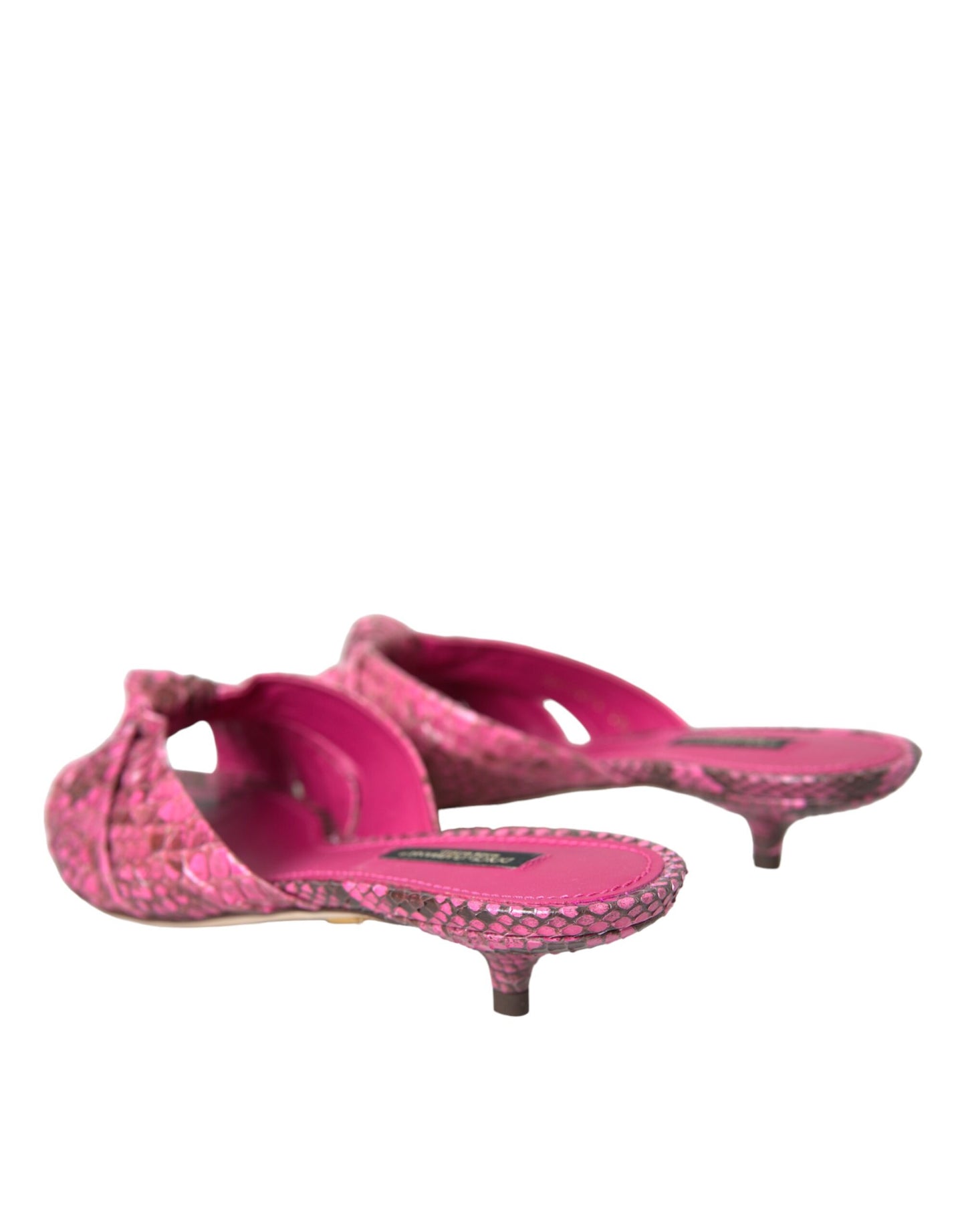 Scarpe con tacco a spillo in pelle esotica rosa Dolce &amp; Gabbana