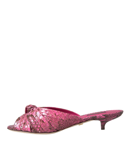 Scarpe con tacco a spillo in pelle esotica rosa Dolce &amp; Gabbana