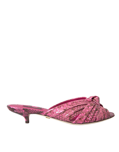 Scarpe con tacco a spillo in pelle esotica rosa Dolce &amp; Gabbana