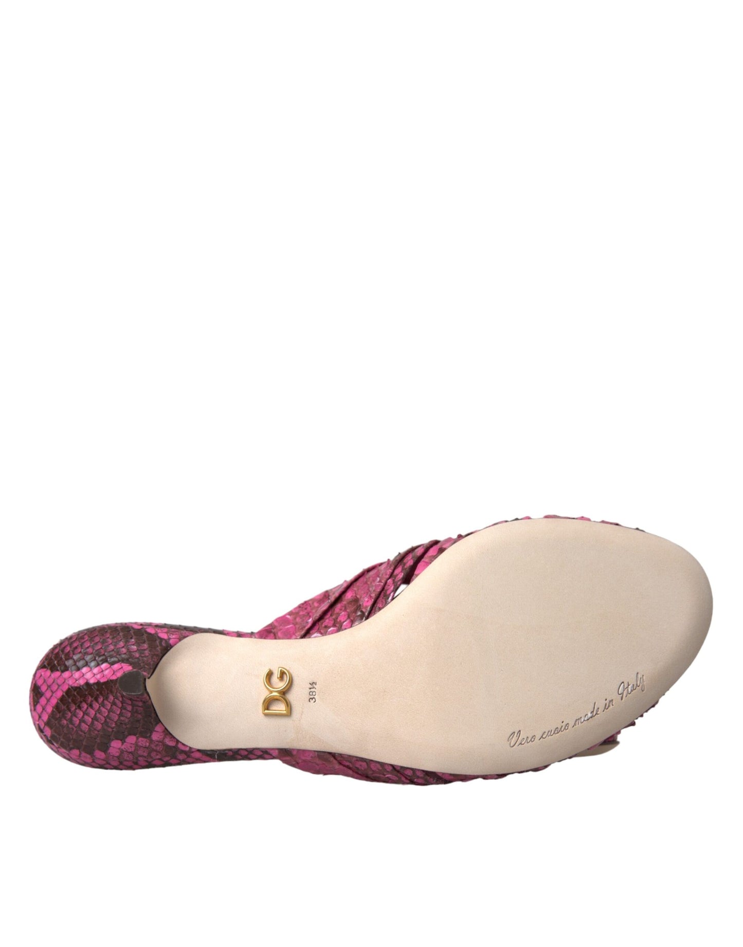 Scarpe con tacco a spillo in pelle esotica rosa Dolce &amp; Gabbana